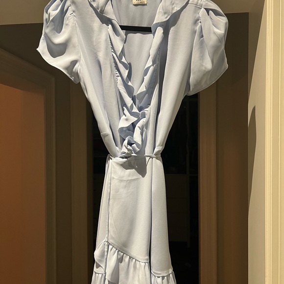 Light Blue Ruffled Dress - Picture 1 of 2